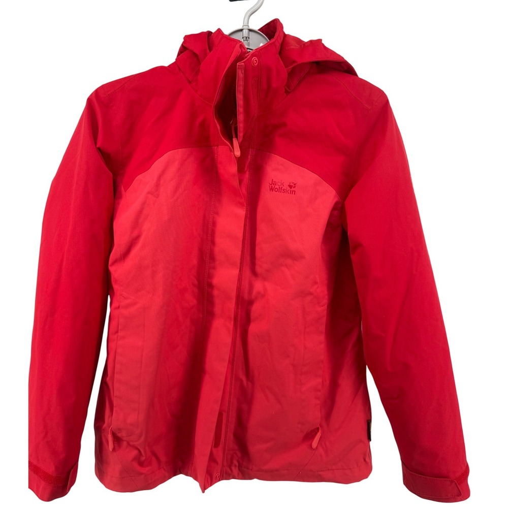 Jack Wolfskin Stormlock Microguard‎ Women Red 3in1 System Short Jacket Size M